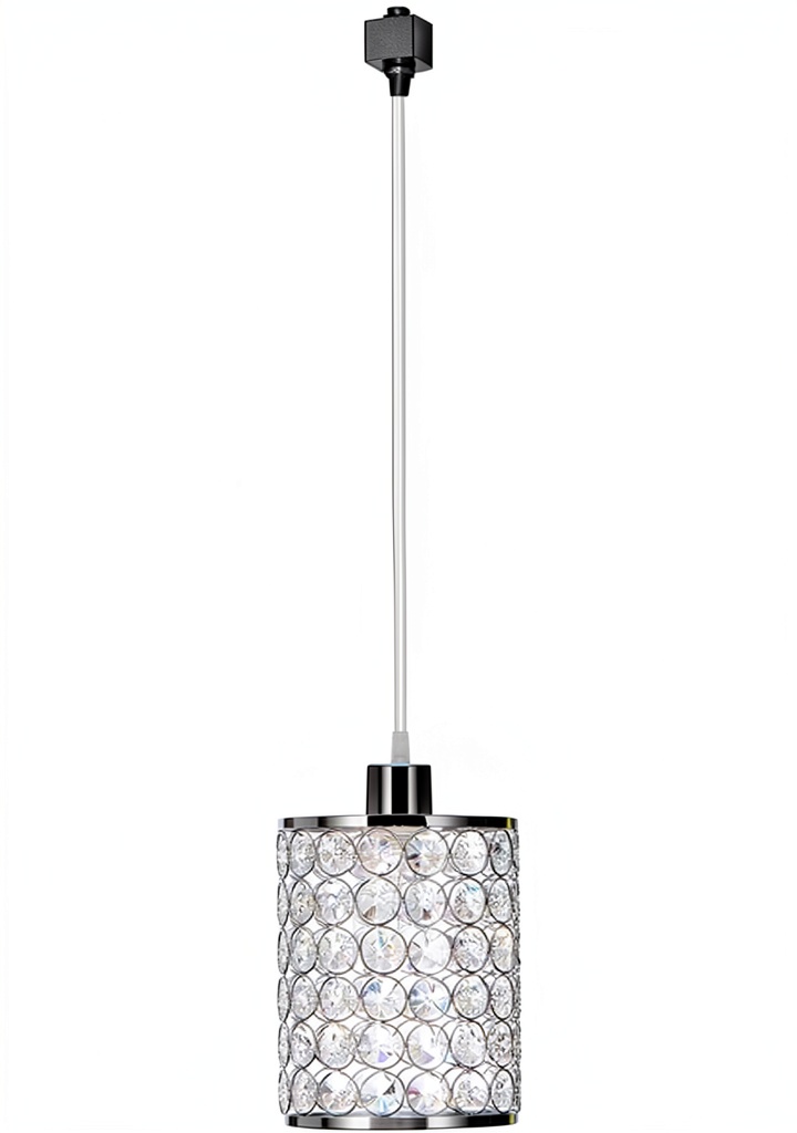 'Kiven track lighting adapter installed in a modern ceiling track system'