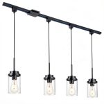 MELUCEE H Type Track Lighting Black 4 Packs Easy Install-0