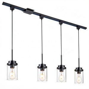 MELUCEE H Type Track Lighting Black 4 Packs Easy Install-0