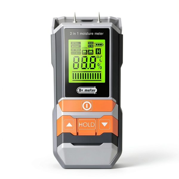 Dr.meter 2-in-1 Moisture Meter MT1905 Dual Pin & Pinless Wood Detector-6