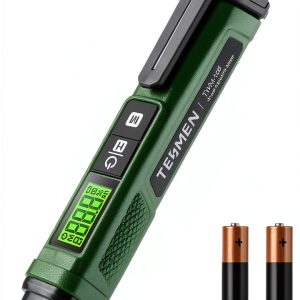 Wood Moisture Meter TESMEN TWM186 Pen Design Green 2 AAA Batteries-0