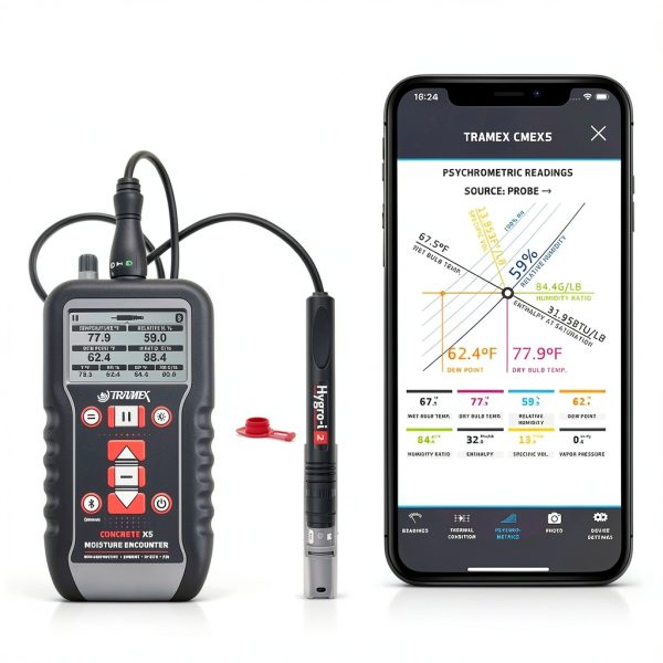 Moisture Meter Tramex CME5 Concrete Screed Analyzer with Bluetooth-5