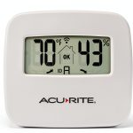 AcuRite Indoor Thermometer Hygrometer 06044M White Wireless LCD-0