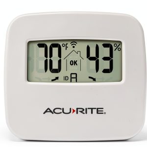 AcuRite Indoor Thermometer Hygrometer 06044M White Wireless LCD-0