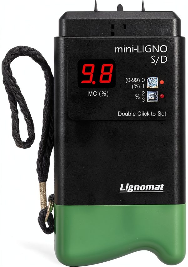 Moisture Meter Lignomat Mini Ligno S/D Black Auto-Hold 6‑45% Range-0