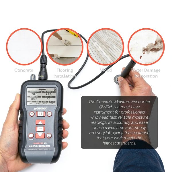 Moisture Meter Tramex CME5 Concrete Screed Analyzer with Bluetooth-6