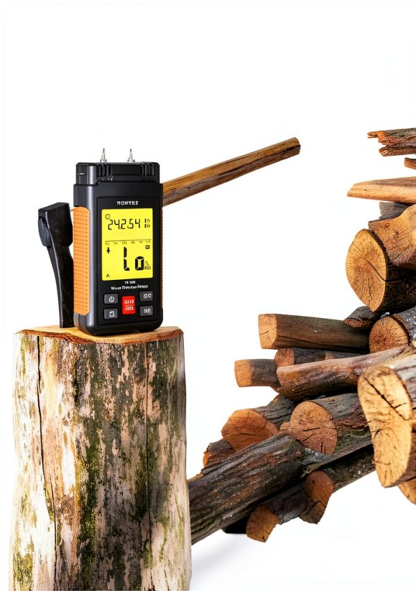 Wood Moisture Meter TOPTES TS 630 Orange Handheld LCD with Tricolor-5