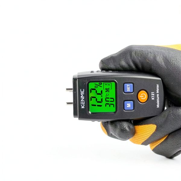 Moisture Meter KENMIC Pin Type Detector LCD Display 7 Material Modes-2