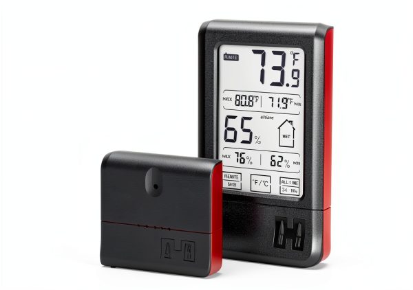 Hornady Wireless Hygrometer, 95907 - Includes a Remote Base & Digital Touchscreen Display to Monitor Temperature & Humidity - Ideal Room Hygrometer for Gun Safes & Cabinets, Closets, Workbench & More-6