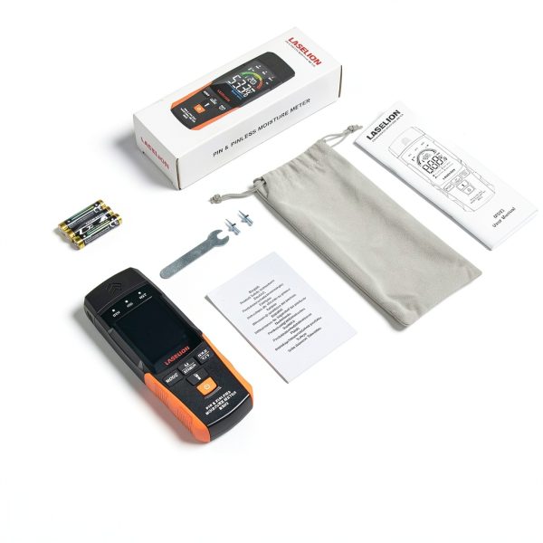 2-in-1 Pin & Pinless Moisture Meter MS03 – Accurate Moisture Detection for Wood, Concrete, Drywall, and More – LCD Display with Hold Function, Flashlight, and Auto Power Off-8