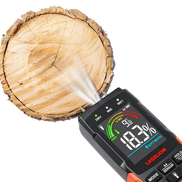 2-in-1 Pin & Pinless Moisture Meter MS03 – Accurate Moisture Detection for Wood, Concrete, Drywall, and More – LCD Display with Hold Function, Flashlight, and Auto Power Off-6