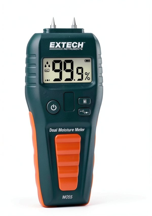 Extech MO55 Combination Pin Pinless Moisture Meter Accurate Non‑Invasive and Destructive Measurements for Restoration and Building Diagnostics-1