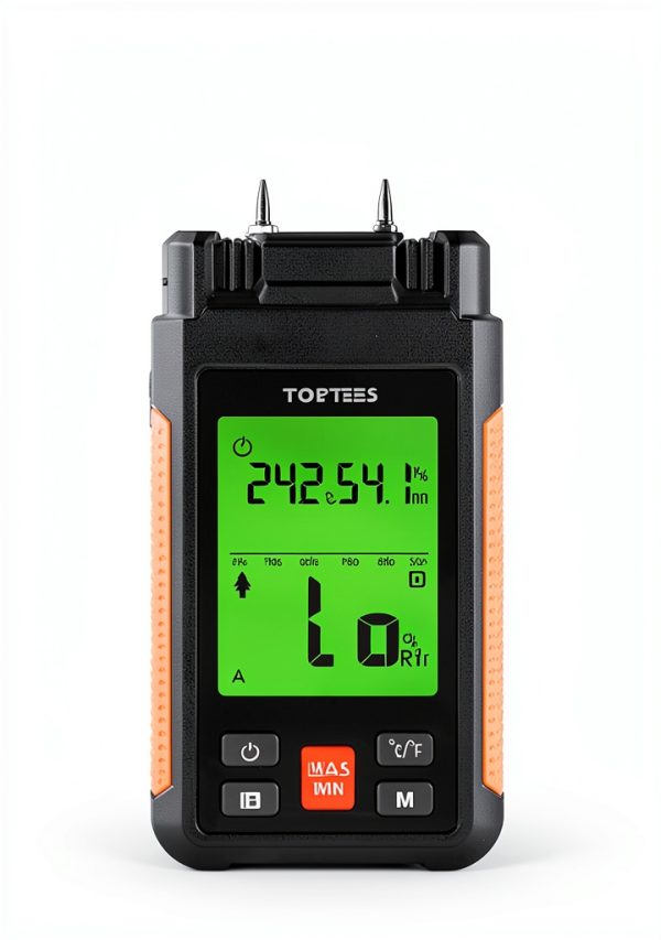 Wood Moisture Meter TOPTES TS 630 Orange Handheld LCD with Tricolor-4