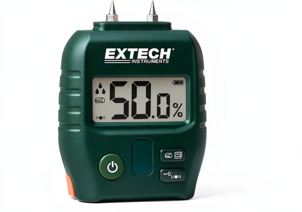 Extech MO55 Combination Pin Pinless Moisture Meter Accurate Non‑Invasive and Destructive Measurements for Restoration and Building Diagnostics-4