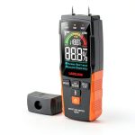 2-in-1 Pin & Pinless Moisture Meter MS03 – Accurate Moisture Detection for Wood, Concrete, Drywall, and More – LCD Display with Hold Function, Flashlight, and Auto Power Off-0
