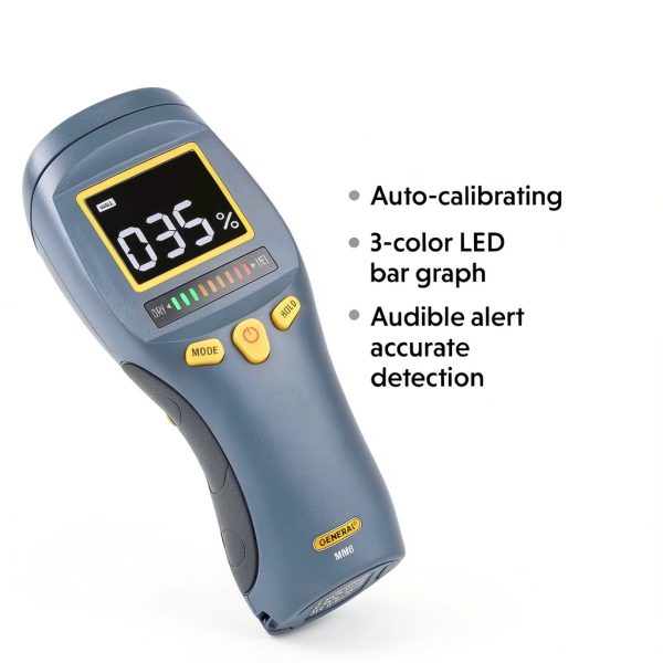 General Tools LCD Moisture Meter #MM8 - Leak and Humidity Detector - Pinless and Non-Invasive-2