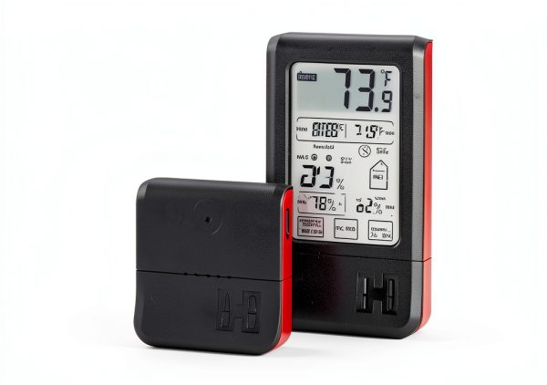 Hornady Wireless Hygrometer, 95907 - Includes a Remote Base & Digital Touchscreen Display to Monitor Temperature & Humidity - Ideal Room Hygrometer for Gun Safes & Cabinets, Closets, Workbench & More-4
