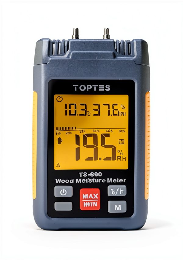 Wood Moisture Meter TOPTES TS 630 Orange Handheld LCD with Tricolor-1