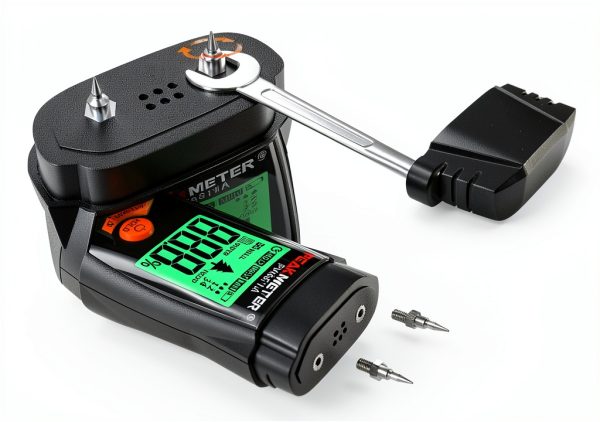 Wood Moisture Meter by Coczow PM6811A Battery Powered LCD Display-3