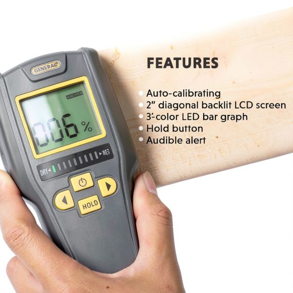 Digital Moisture Meter General Tools MMD7NP Pinless Non Invasive-5