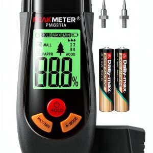 Wood Moisture Meter by Coczow PM6811A Battery Powered LCD Display-0